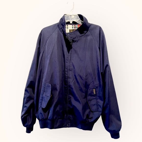 Vintage Eddie Bauer Windbreaker All Weather Bomber Jacket Navy Blue Sz XL - Picture 1 of 5